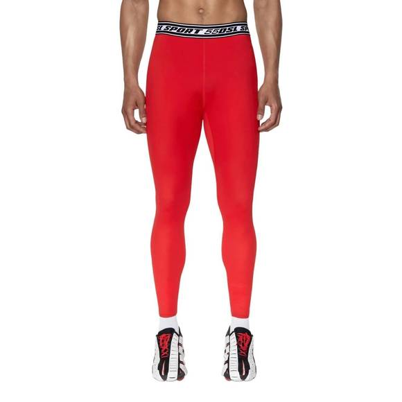 NEW DIESEL sport defansel joggers leggings in red
